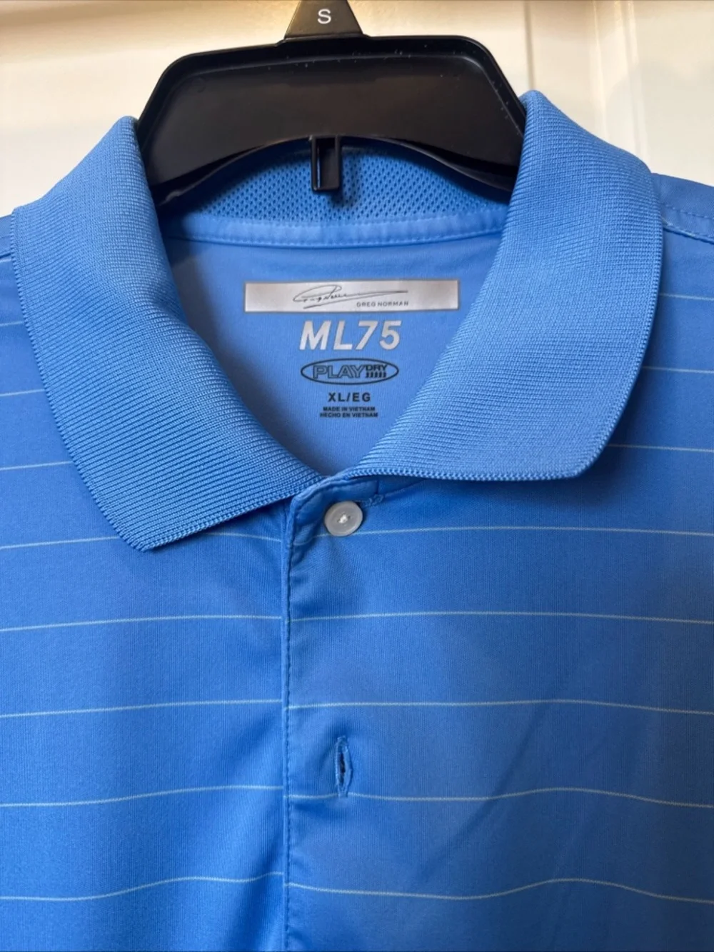 Men's Greg Norman Blue Performance Polo Shirt - Lightweight Moisture-Wicking, XL - Picture 2 of 3